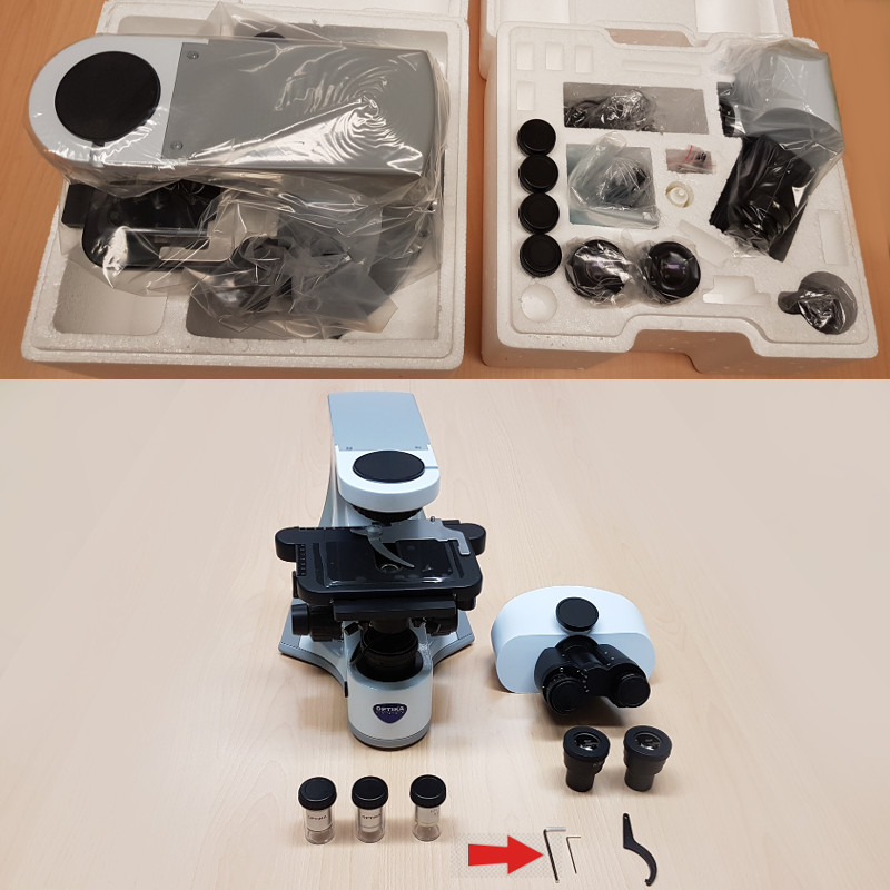 image of microscope B510DK packed